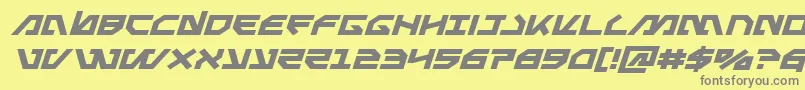 Metalstormexpandital-Schriftart – Graue Schriften auf gelbem Hintergrund