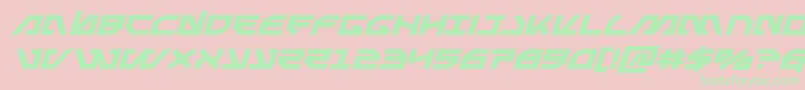 Metalstormexpandital Font – Green Fonts on Pink Background