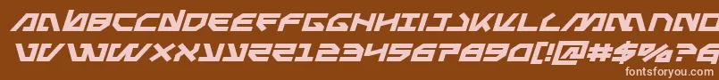 Шрифт Metalstormexpandital – розовые шрифты на коричневом фоне