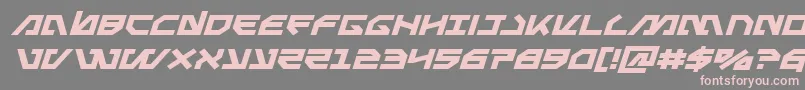 Metalstormexpandital Font – Pink Fonts on Gray Background