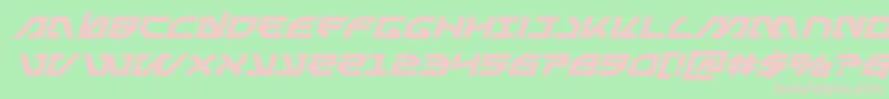 Metalstormexpandital Font – Pink Fonts on Green Background