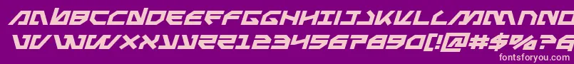 Metalstormexpandital Font – Pink Fonts on Purple Background