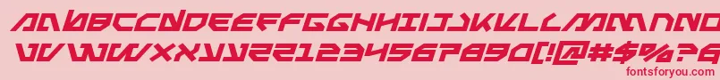 Metalstormexpandital Font – Red Fonts on Pink Background