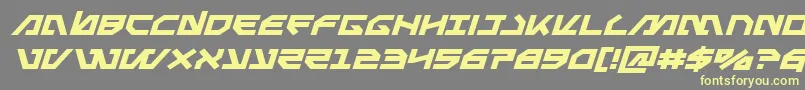 Metalstormexpandital Font – Yellow Fonts on Gray Background