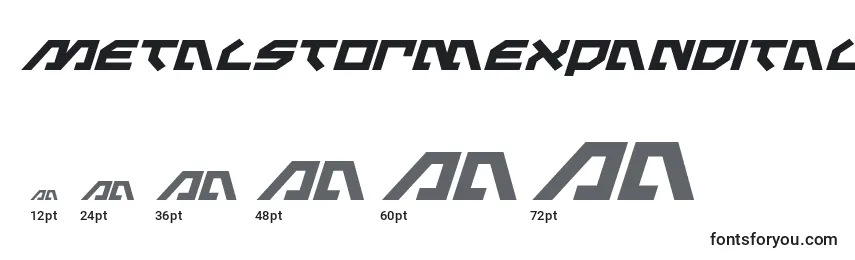Metalstormexpandital Font Sizes