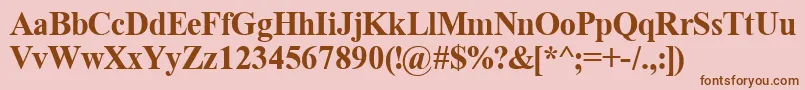 TimeRomanBold Font – Brown Fonts on Pink Background