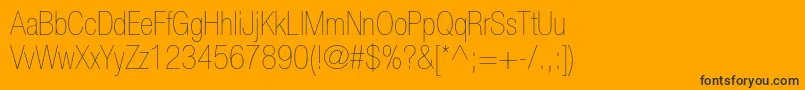 HelveticaneueltstdUltltcn Font – Black Fonts on Orange Background