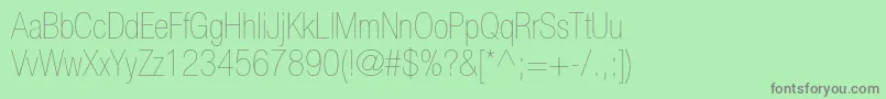 HelveticaneueltstdUltltcn Font – Gray Fonts on Green Background