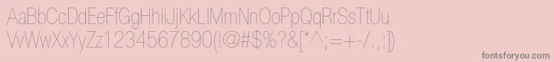 HelveticaneueltstdUltltcn Font – Gray Fonts on Pink Background