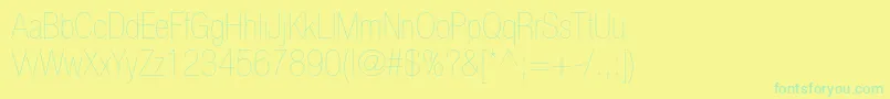 Czcionka HelveticaneueltstdUltltcn – zielone czcionki na żółtym tle