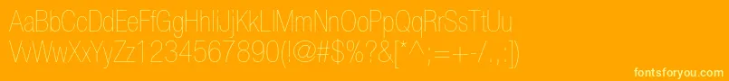 HelveticaneueltstdUltltcn Font – Yellow Fonts on Orange Background