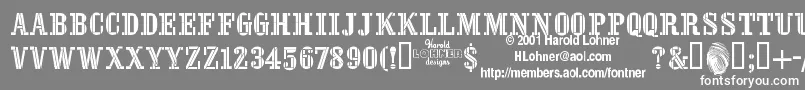 StencilFour Font – White Fonts on Gray Background