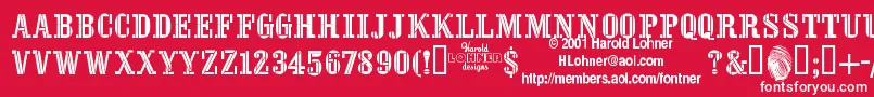 StencilFour Font – White Fonts on Red Background