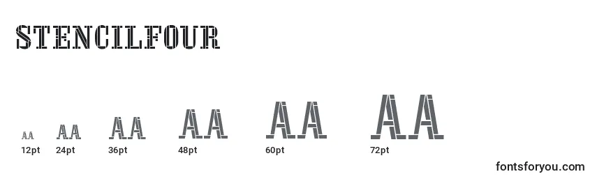 Размеры шрифта StencilFour