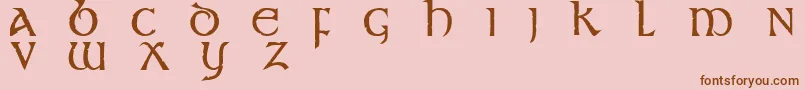 St Font – Brown Fonts on Pink Background