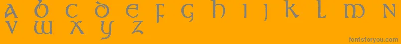フォントSt – オレンジの背景に灰色の文字