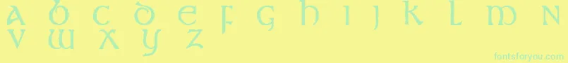 St Font – Green Fonts on Yellow Background