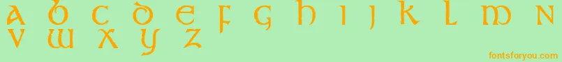 St Font – Orange Fonts on Green Background