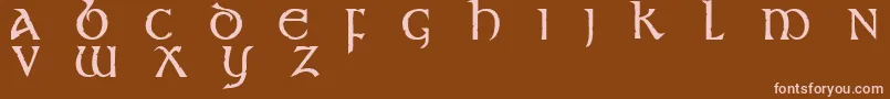 St Font – Pink Fonts on Brown Background