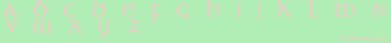 St Font – Pink Fonts on Green Background