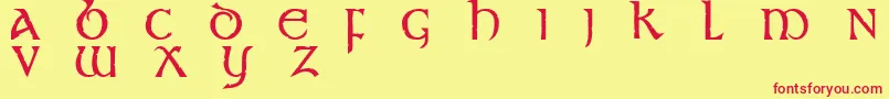 St Font – Red Fonts on Yellow Background