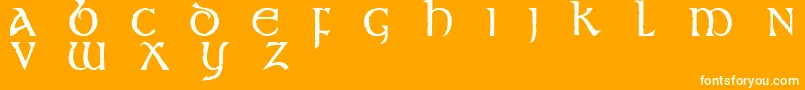 St Font – White Fonts on Orange Background