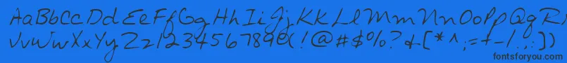 Lehn014-Schriftart – Schwarze Schriften auf blauem Hintergrund