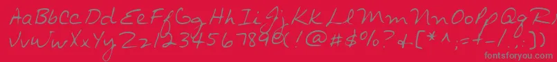 Lehn014-Schriftart – Graue Schriften auf rotem Hintergrund