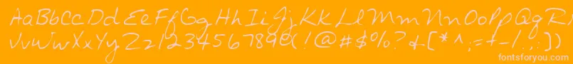 Lehn014 Font – Pink Fonts on Orange Background