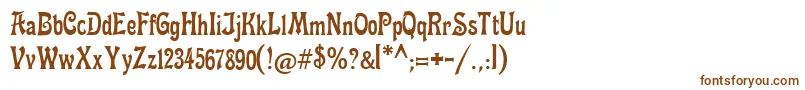 Шрифт Fettemikado – коричневые шрифты на белом фоне