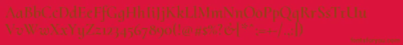 CormorantuprightSemi Font – Brown Fonts on Red Background