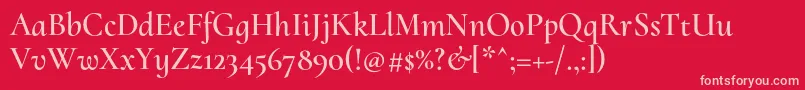 CormorantuprightSemi Font – Pink Fonts on Red Background