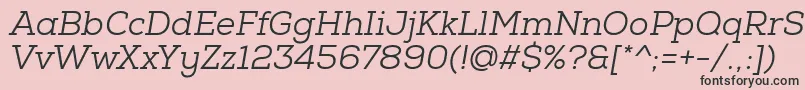 NexaSlabBookOblique-Schriftart – Schwarze Schriften auf rosa Hintergrund