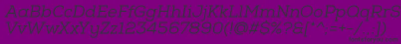 フォントNexaSlabBookOblique – 紫の背景に黒い文字