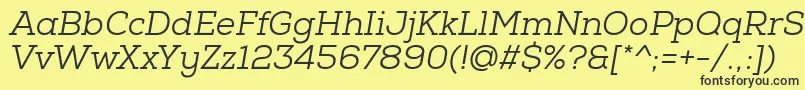 NexaSlabBookOblique Font – Black Fonts on Yellow Background