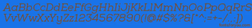NexaSlabBookOblique Font – Brown Fonts on Blue Background
