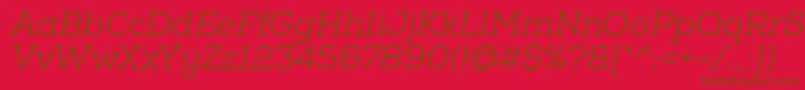 NexaSlabBookOblique Font – Brown Fonts on Red Background