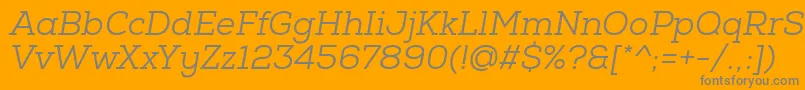 NexaSlabBookOblique Font – Gray Fonts on Orange Background