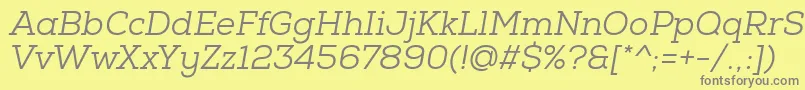 NexaSlabBookOblique Font – Gray Fonts on Yellow Background