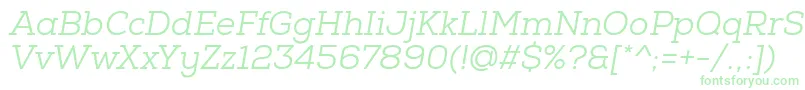 NexaSlabBookOblique-Schriftart – Grüne Schriften