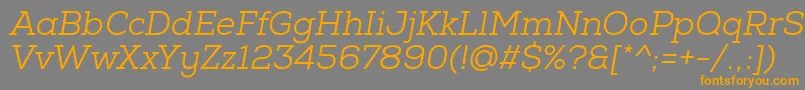 NexaSlabBookOblique Font – Orange Fonts on Gray Background
