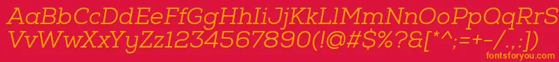 NexaSlabBookOblique Font – Orange Fonts on Red Background