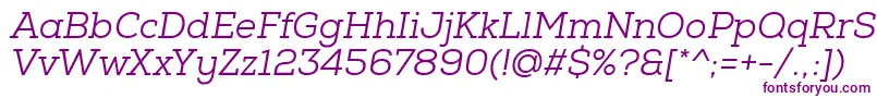 NexaSlabBookOblique Font – Purple Fonts on White Background
