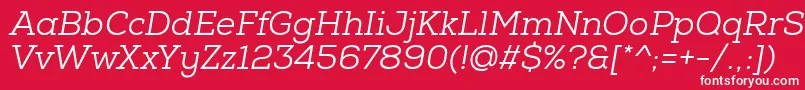 NexaSlabBookOblique Font – White Fonts on Red Background