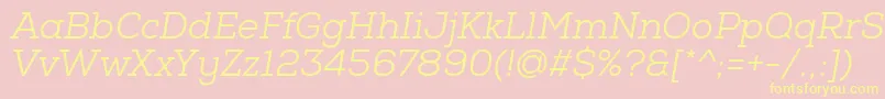 NexaSlabBookOblique Font – Yellow Fonts on Pink Background