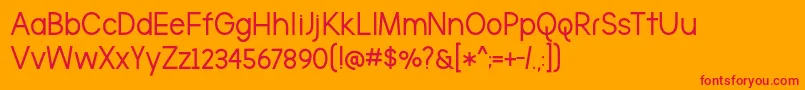 TheBrooklynBold Font – Red Fonts on Orange Background