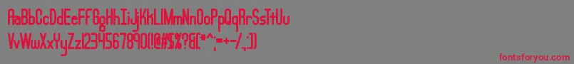 Lucid Font – Red Fonts on Gray Background