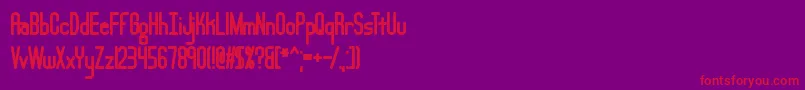 Lucid Font – Red Fonts on Purple Background