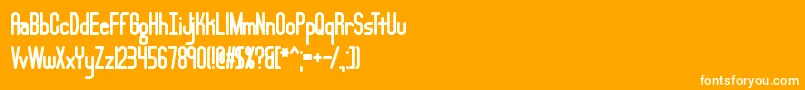 フォントLucid – オレンジの背景に白い文字