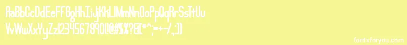 フォントLucid – 黄色い背景に白い文字